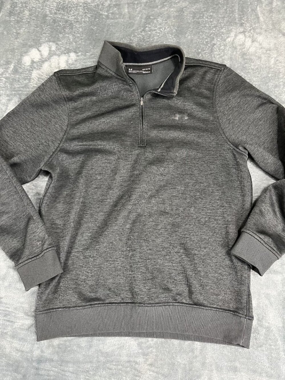 Under Armour Mens Charcoal Heather Half-Zip Pullover Medium